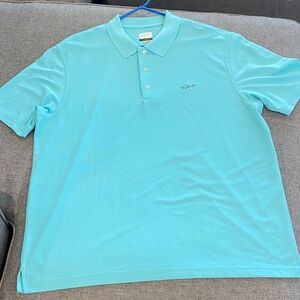 Mens XL Greg Norman Collection teal Polo golf  Shirt